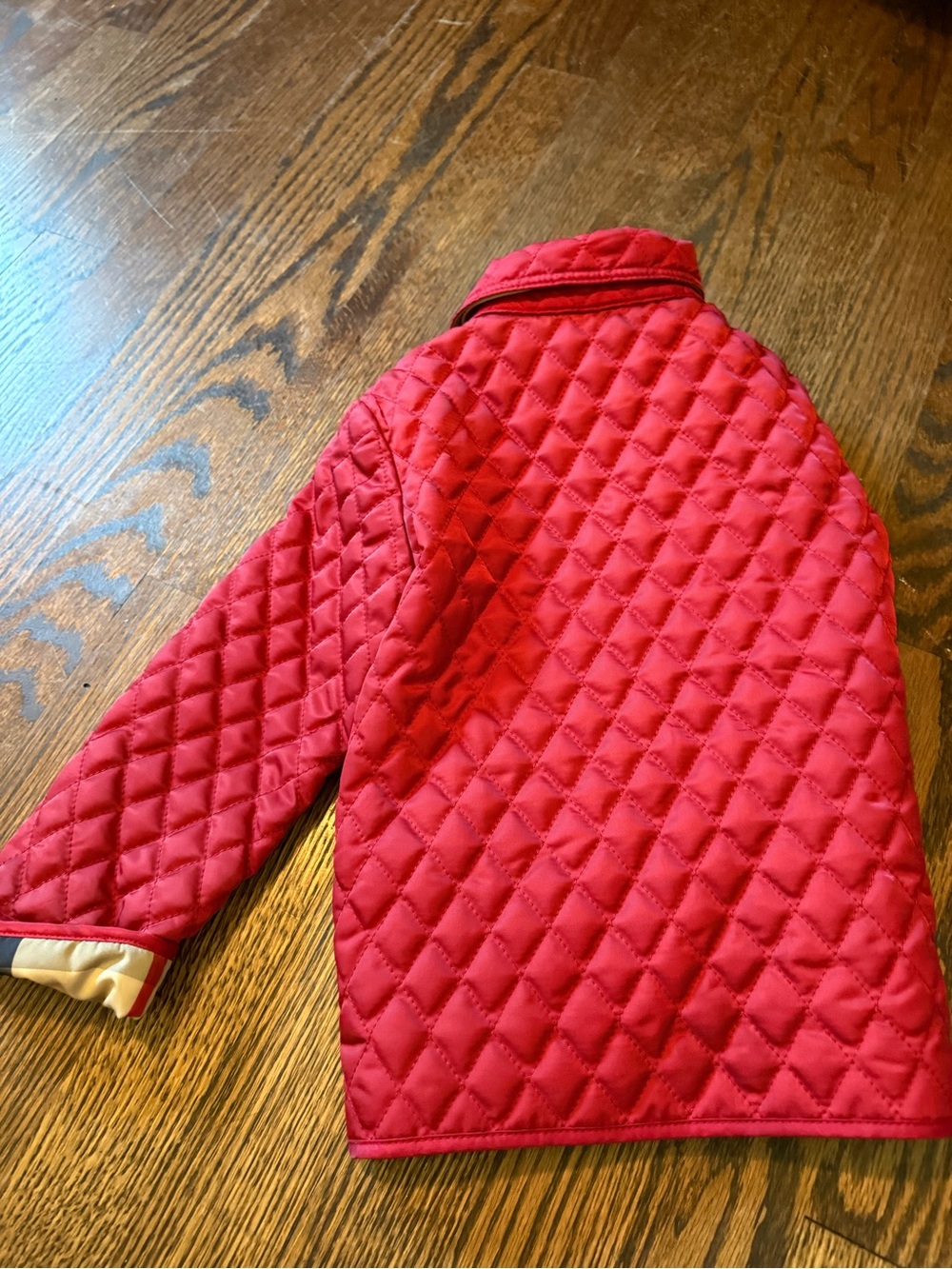 Burberry Red Quilted Kids Puffer Jacket - Picture 9 of 11